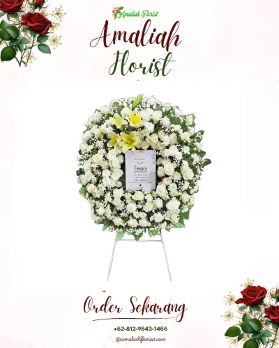 Krans Bunga Duka Cita di Rumah Duka Rs Immanuel